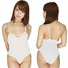 ガーゼ風ストレッチレオタード　ホワイト